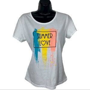 Pink generation SUMMER LOVE tee shirt (juniors)